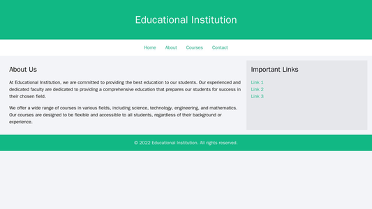 Educational Institution: A website with a vibrant color scheme, featuring a large, centered logo and a top menu bar with Web Template 614