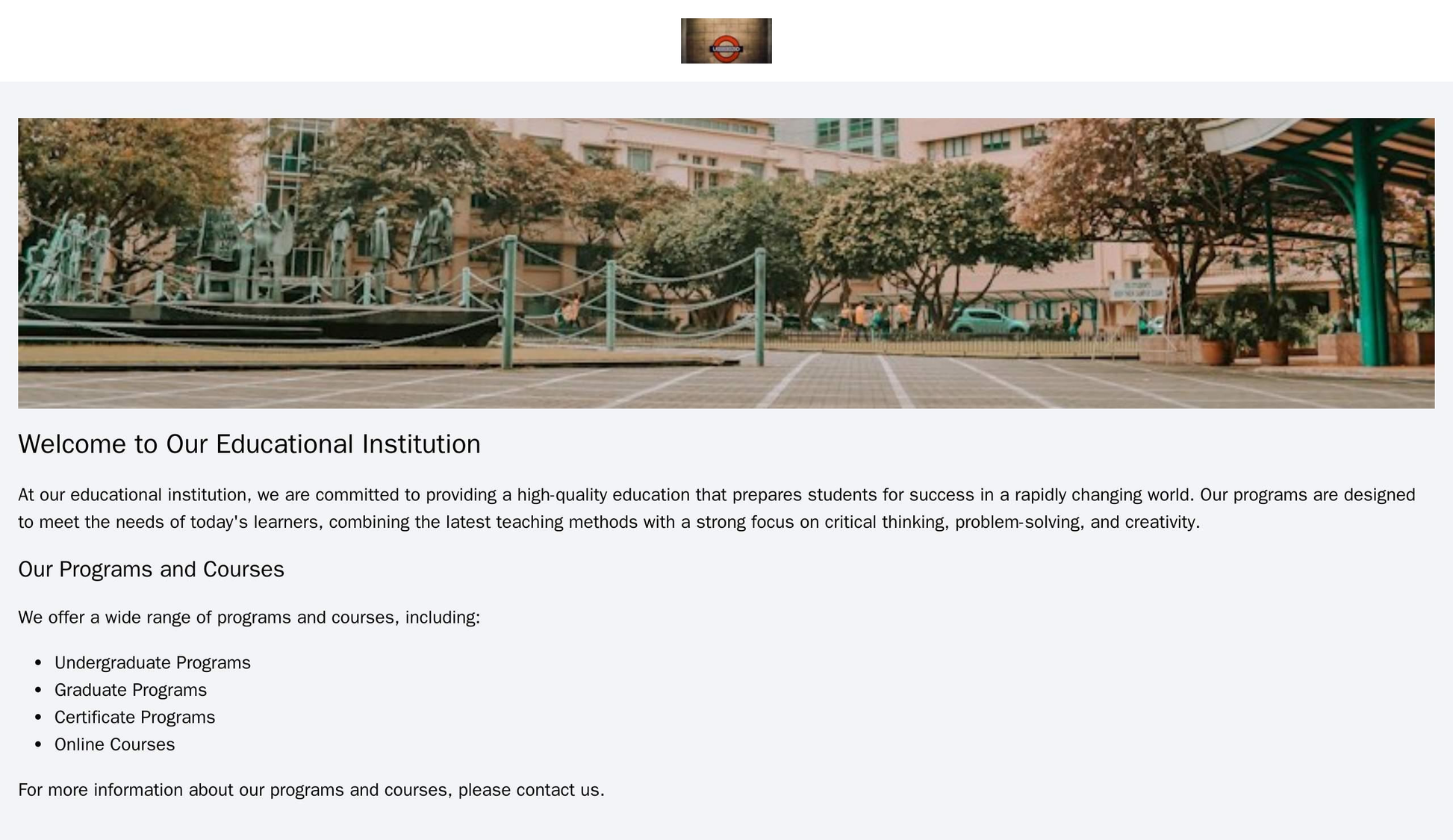 Educational Institution: A clean layout with large images of campus life, a centered logo, and a menu bar at the top. Th Web Template 707