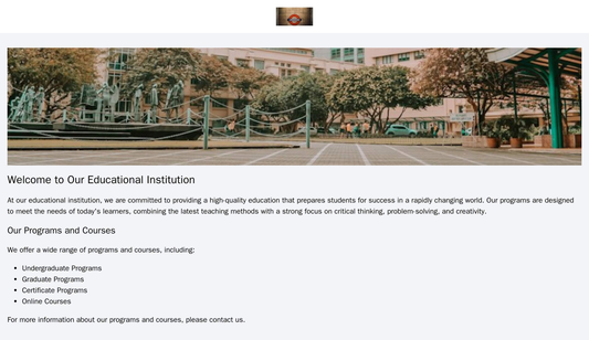 Educational Institution: A clean layout with large images of campus life, a centered logo, and a menu bar at the top. Th Web Template 707