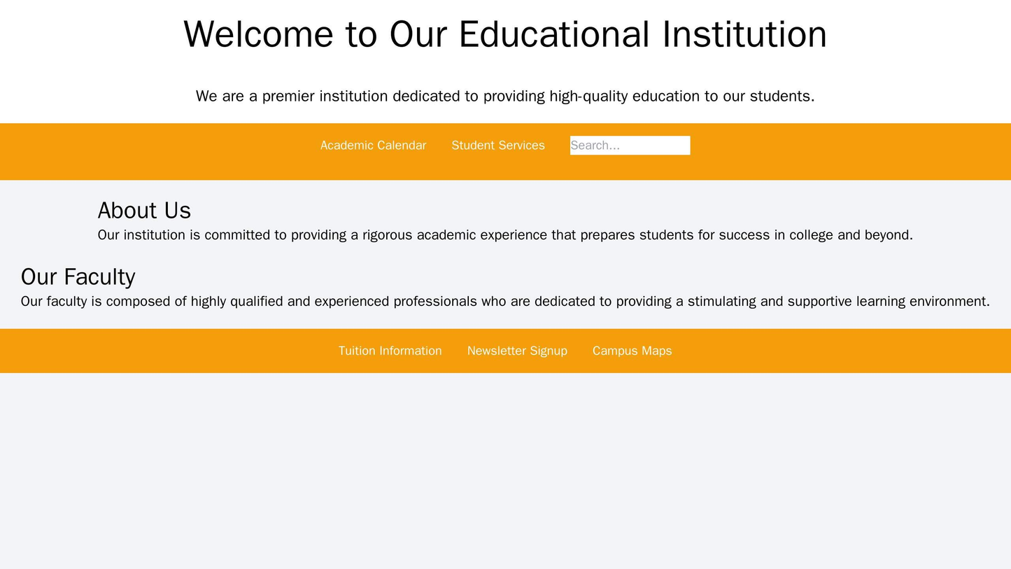 Educational Institution: A user-friendly design featuring a clean, crisp layout with easy access to an academic calendar Web Template 871