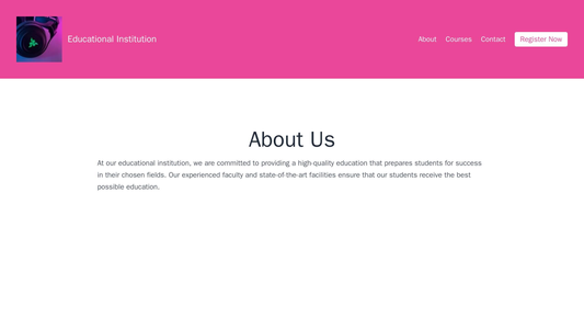 Educational Institution Site: A clean, modern design featuring a large header with a prominent call-to-action button and Web Template 1835