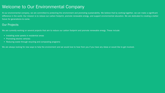 Environmental Company Site: A green and earth-toned color scheme, with a full-width header image of a natural scene. A c Web Template 1799