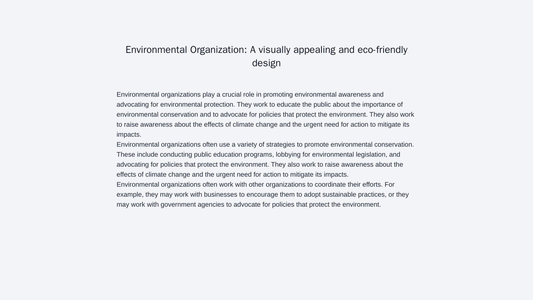 Environmental Organization: A visually appealing and eco-friendly design with a full-screen, centered background image o Web Template 740