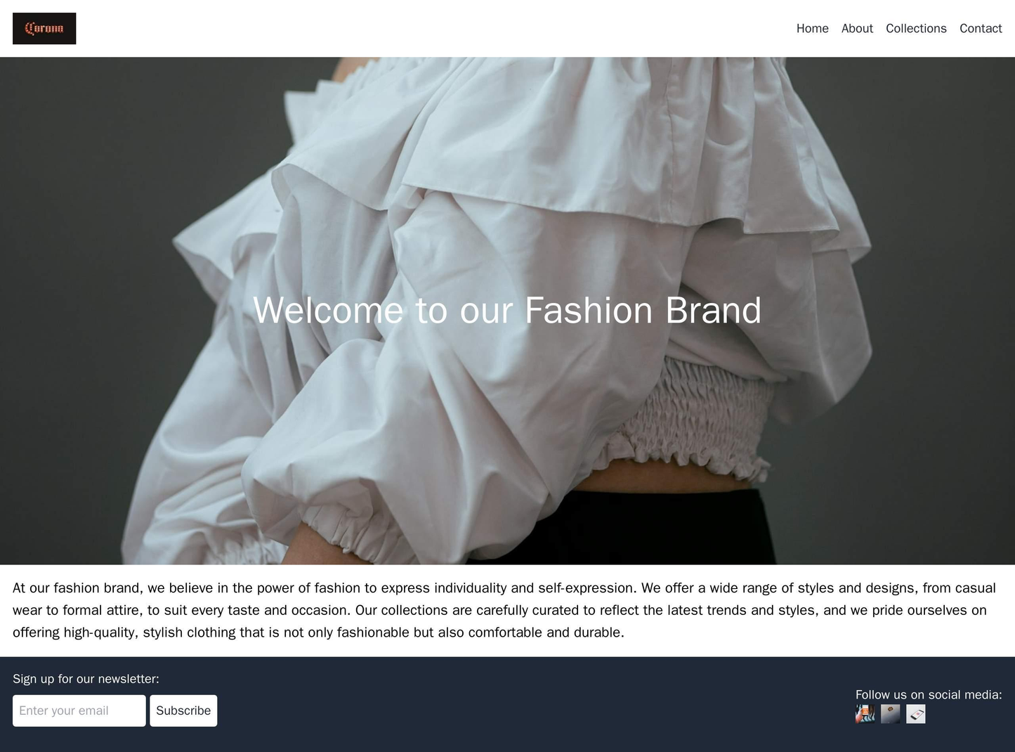 Fashion Brand: A visually appealing design with a large hero image showcasing the latest collection, a left-aligned logo Web Template 527