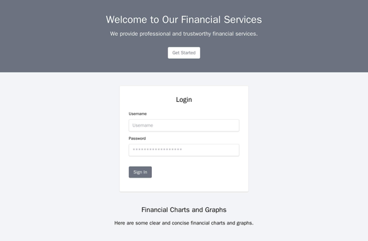 Financial Services: A professional and trustworthy layout with a prominent call-to-action button in the header. A secure Web Template 1552