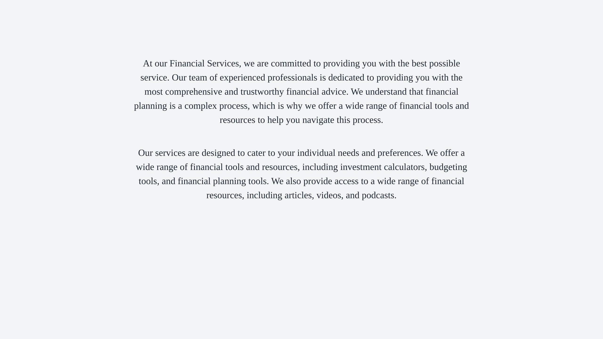 Financial Services: A professional and trustworthy design with a left sidebar featuring key information, product categor Web Template 316