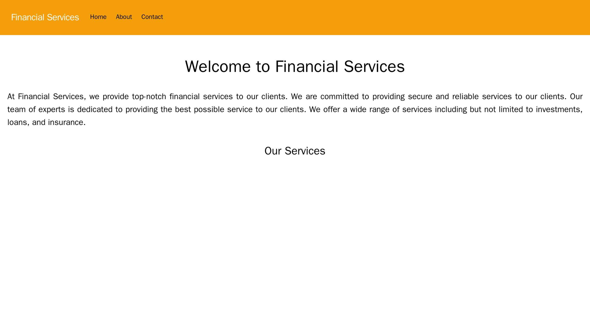 Financial Services: A sleek and modern design with a centered logo and a fixed top navigation menu, a light color palett Web Template 456