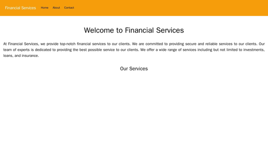 Financial Services: A sleek and modern design with a centered logo and a fixed top navigation menu, a light color palett Web Template 456