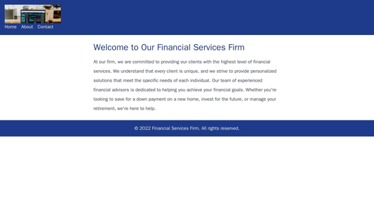 Financial Services Firm: A trustworthy, traditional design that incorporates a sophisticated color palette and a profess Web Template 898