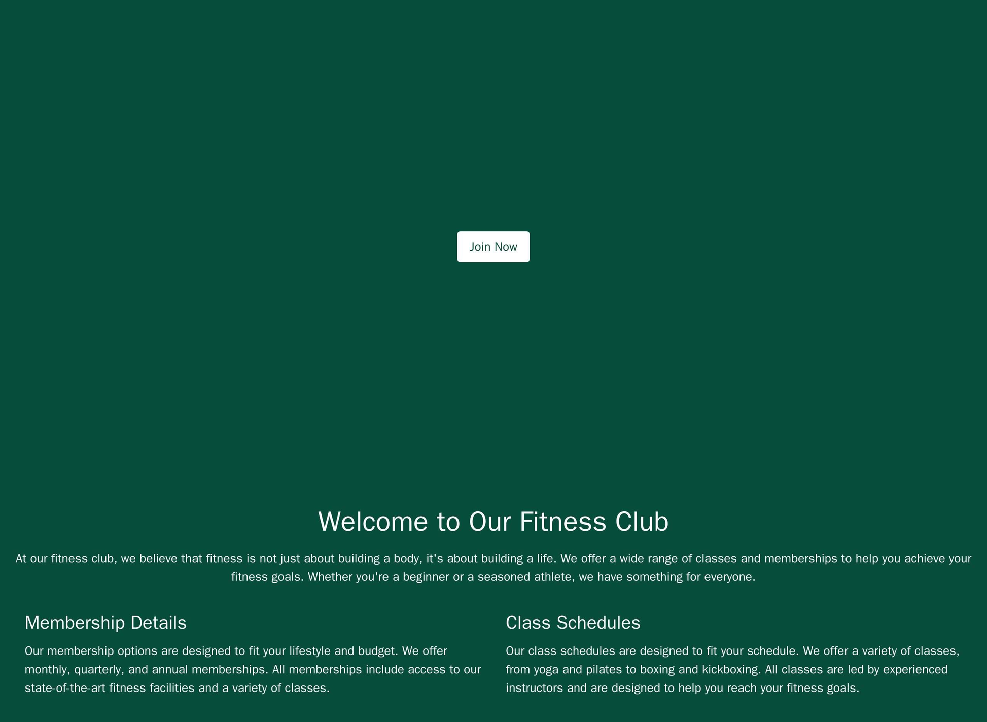 Fitness Club Site: A full-width video background of a workout in progress. A top header with a call-to-action button for Web Template 1171