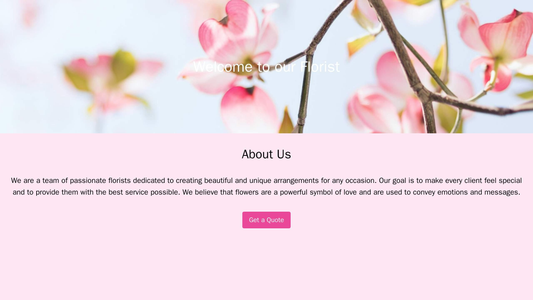 Florist: A breezy layout featuring a full-width header image of a beautiful flower arrangement, with a call-to-action bu Web Template 382