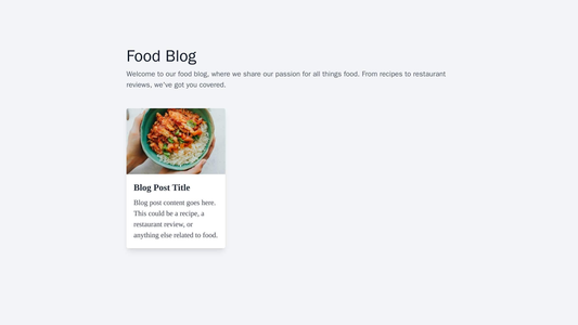 Food Blog: A magazine-style layout with blog posts presented as cards, a sidebar for popular categories, archives, and s Web Template 1599