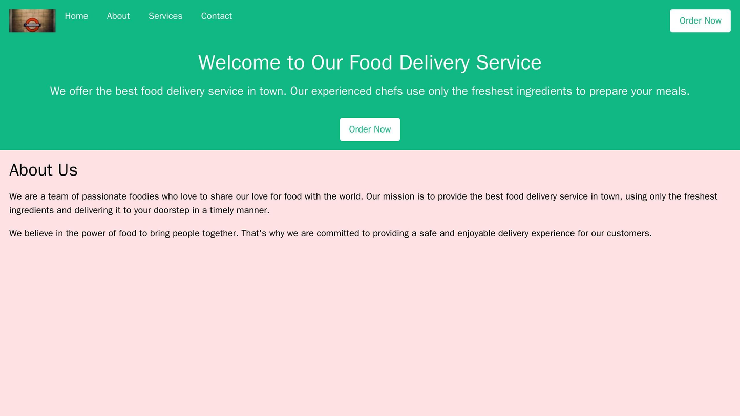 Food Delivery Service: A website layout with a mouth-watering hero image, a horizontal navigation bar at the top, and a  Web Template 1556