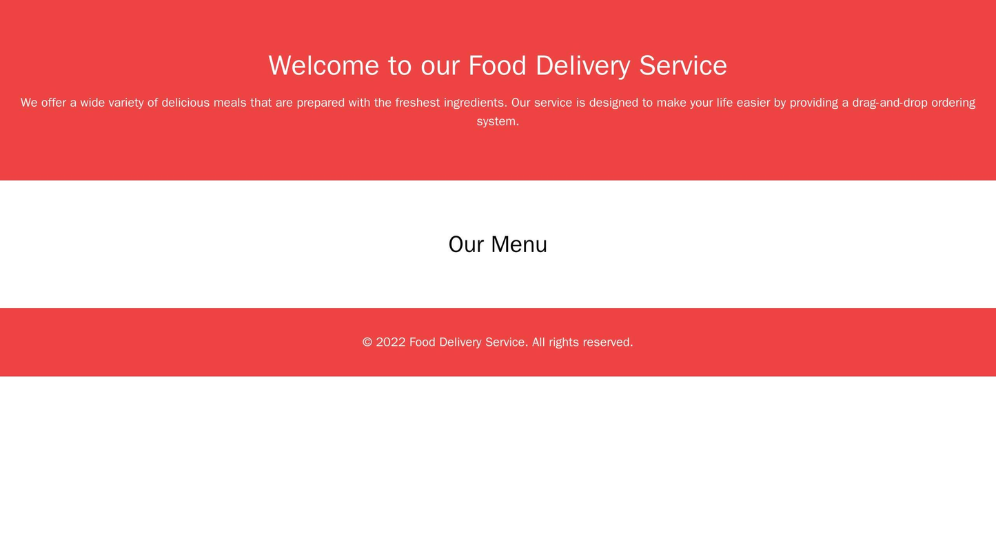 Food Delivery Service: A single-page design with a folded-paper effect and a large header image that showcases a delicio Web Template 174