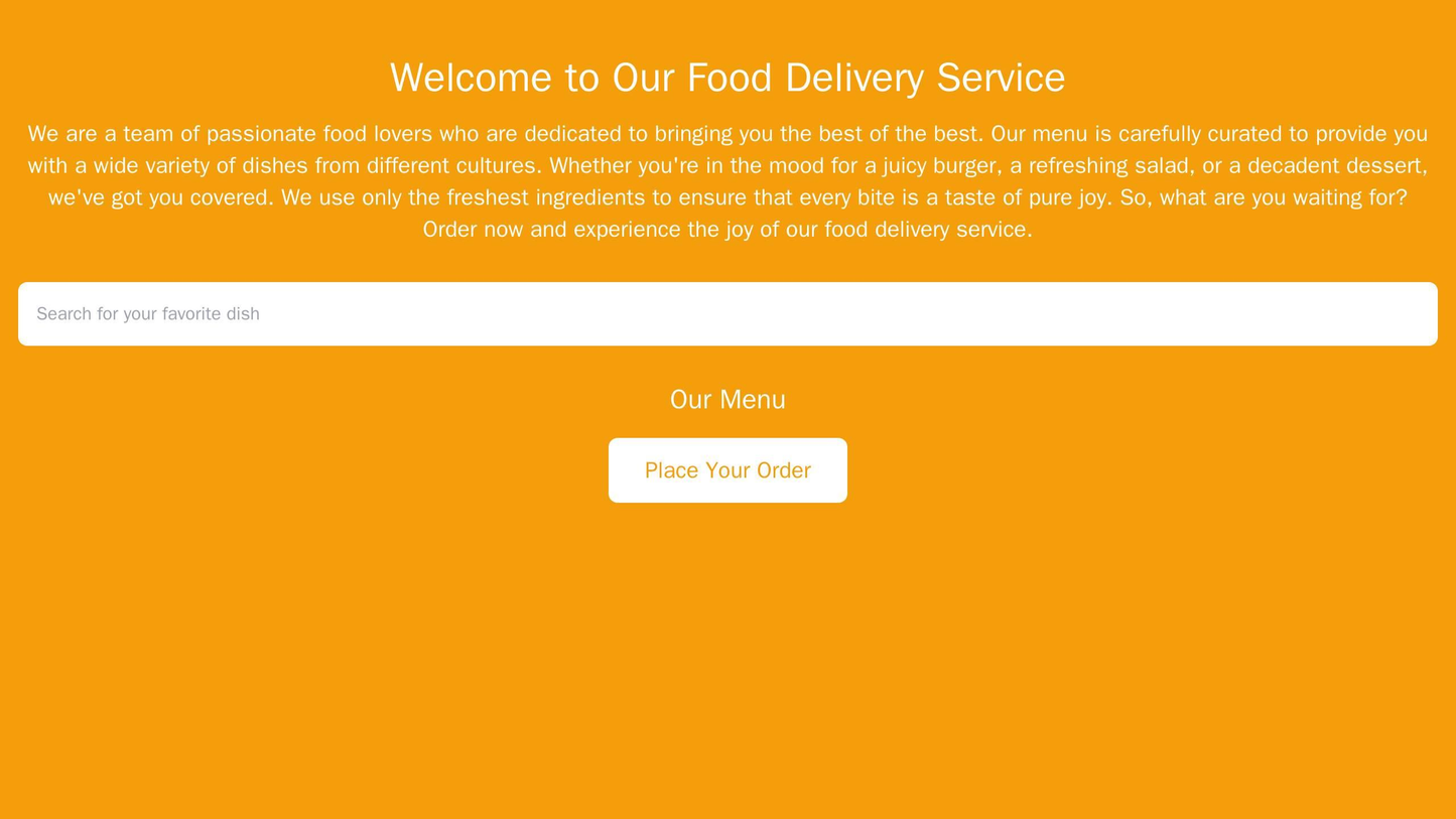 Food Delivery Service: A site with a design that evokes the feeling of a restaurant menu, a large, prominent search bar, Web Template 1848