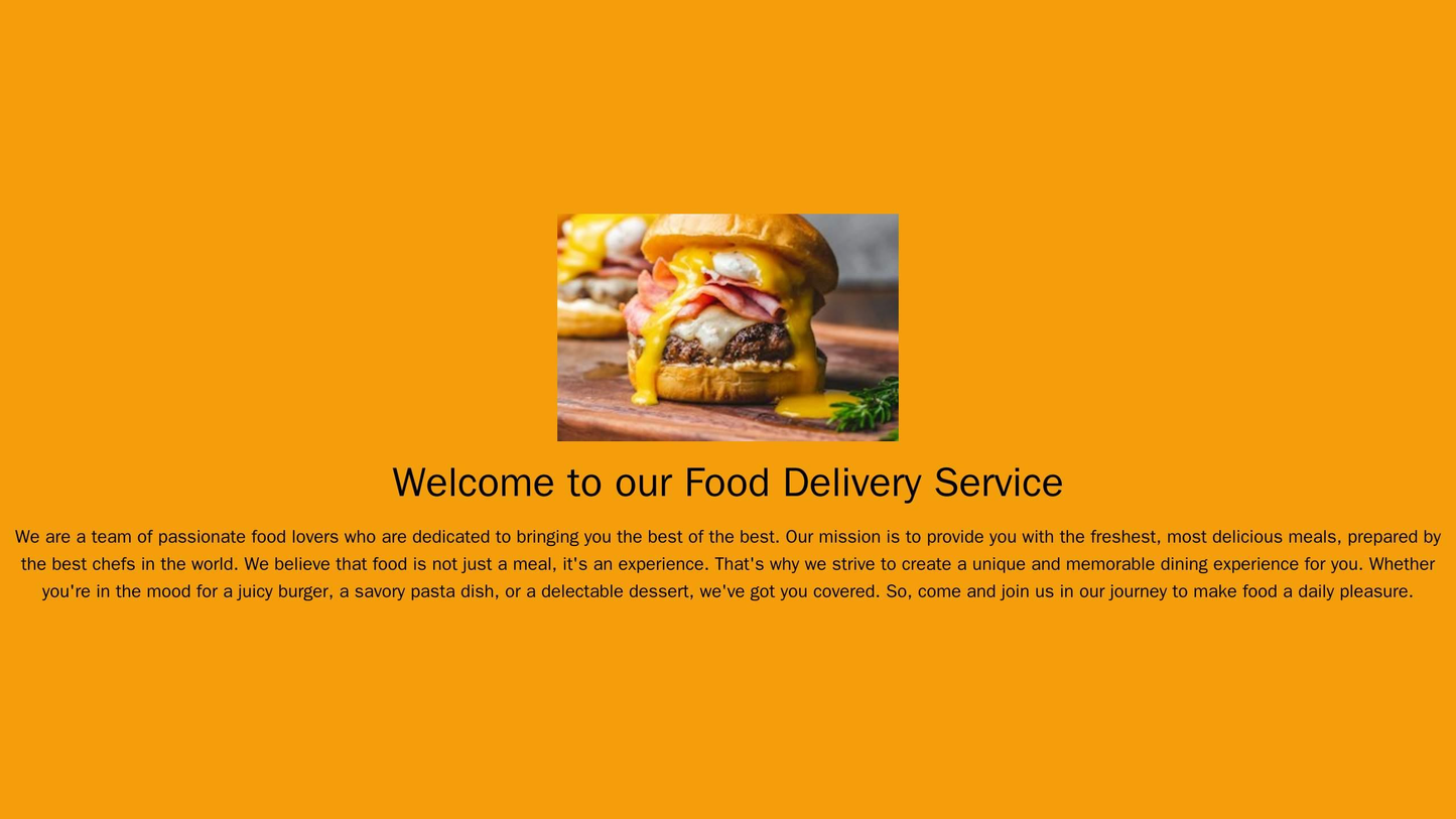 Food Delivery Service: A simple and clean design with a centered logo, a search bar for food items, and a navigation men Web Template 1981