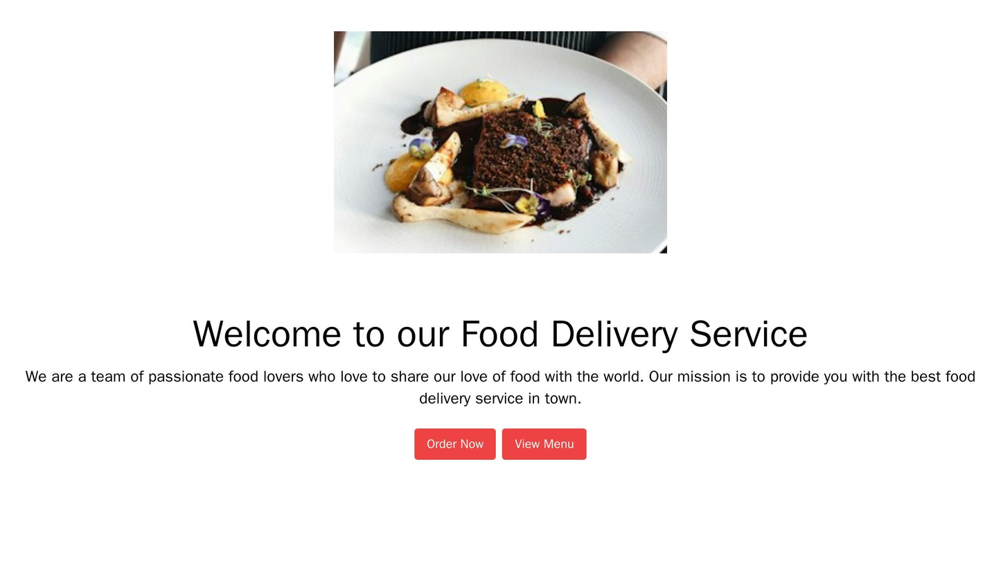 Food Delivery Service: A clean, app-like layout with a centered logo at the top and prominent call-to-action buttons for Web Template 936