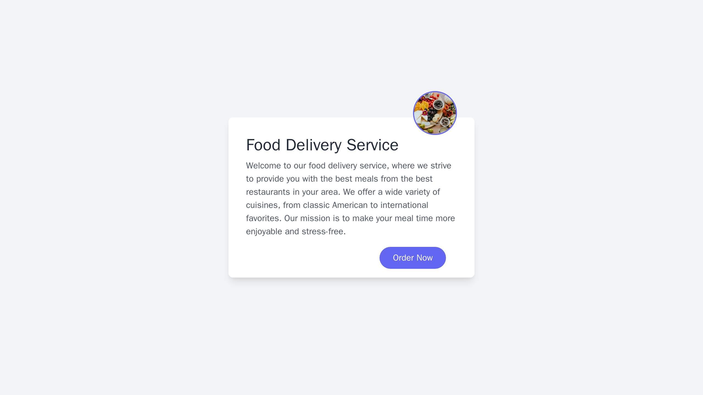 Food Delivery Service Website: A one-page design with a centered logo and food categories displayed as tiles. A bold col Web Template 1940