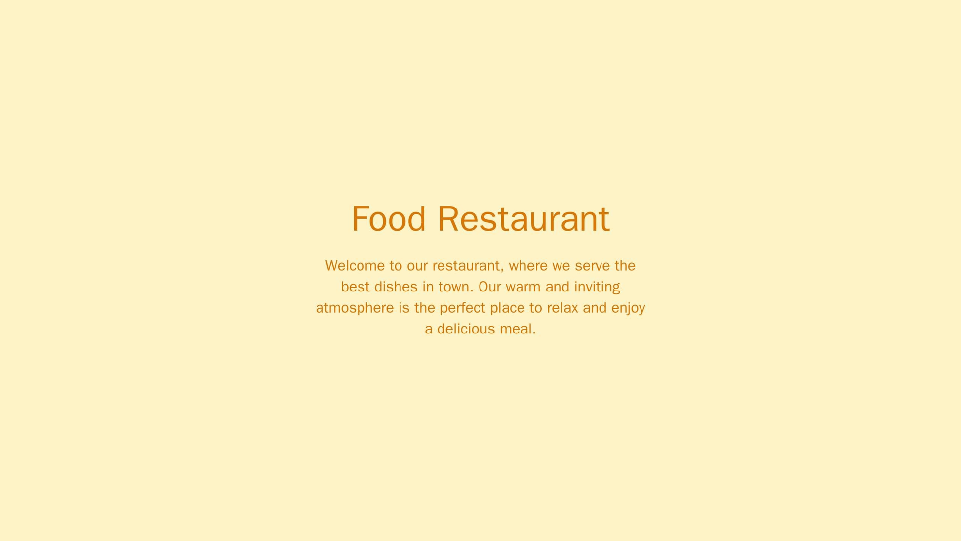 Food Restaurant: A mouth-watering layout with a slideshow banner of dishes, a centered logo and tagline, and a left side Web Template 770