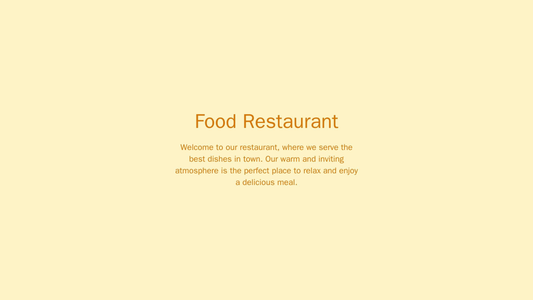 Food Restaurant: A mouth-watering layout with a slideshow banner of dishes, a centered logo and tagline, and a left side Web Template 770