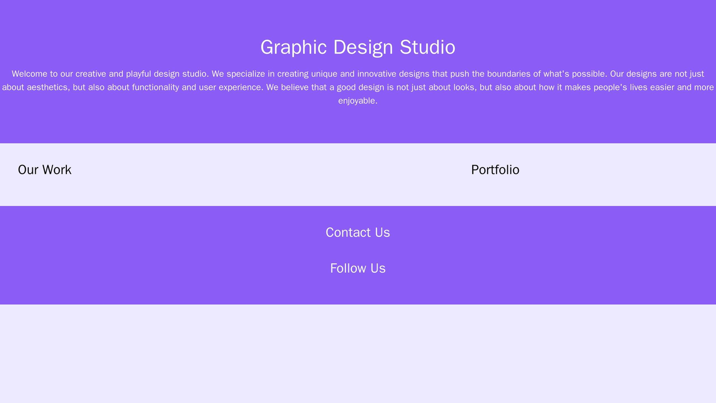 Graphic Design Studio: A creative and playful design with an irregular grid for showcasing work, a right sidebar for a p Web Template 1678