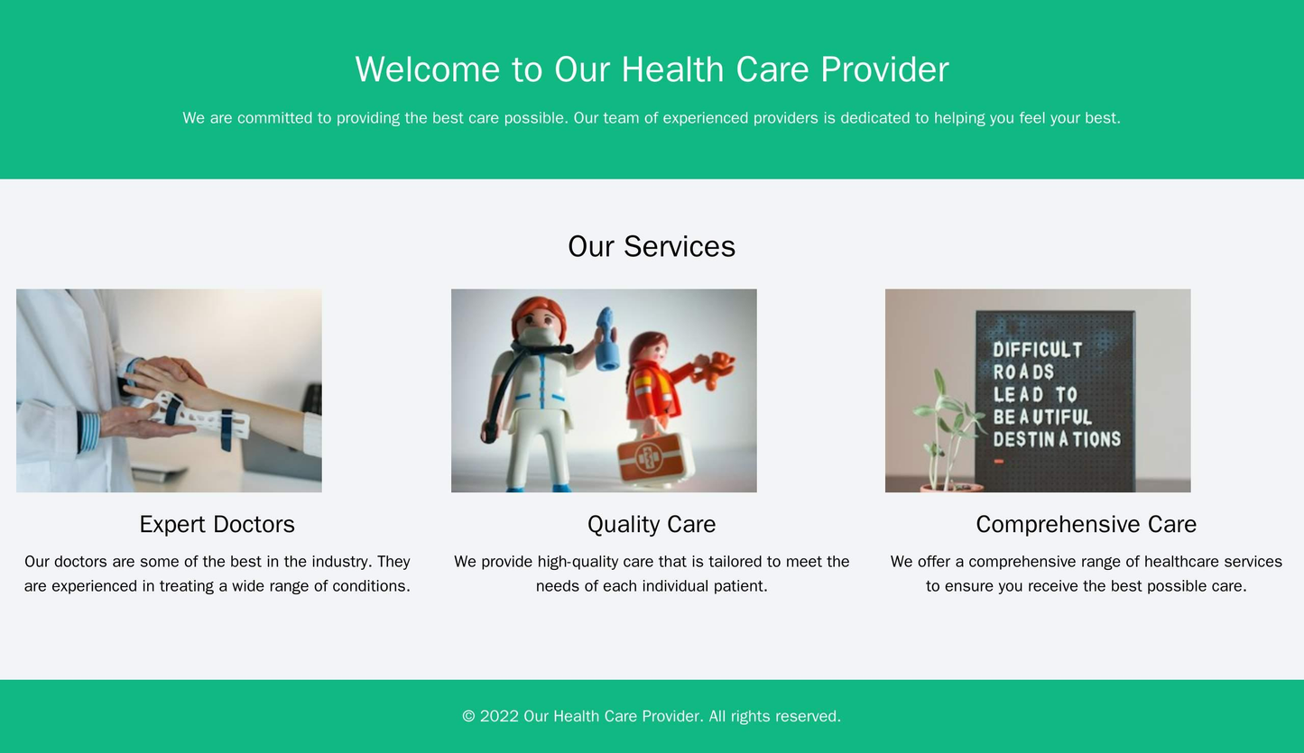 Health Care Provider: A design with a large, clean layout that focuses on easy-to-read text and clear calls to action. T Web Template 177