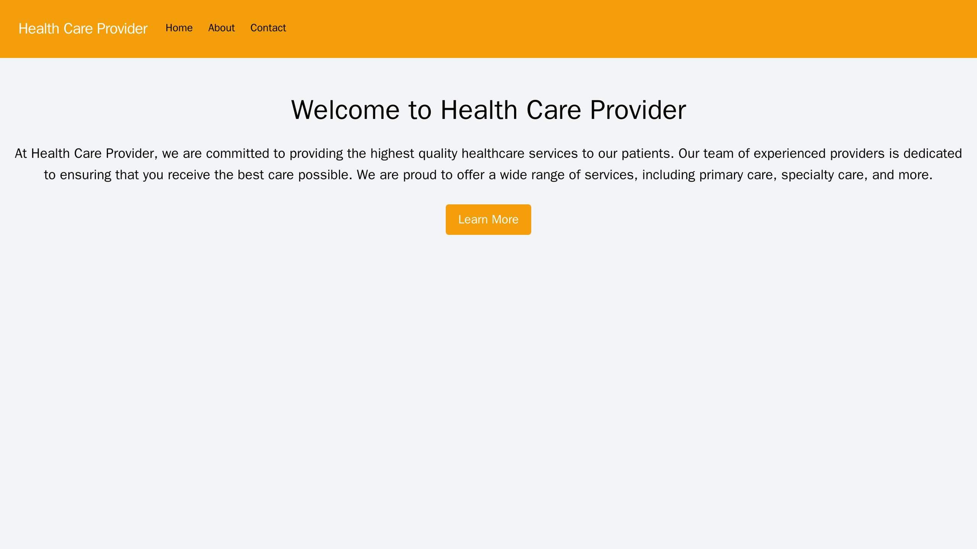 Health Care Provider Website: A one-column design featuring a professional and calming color palette with a centered log Web Template 1938