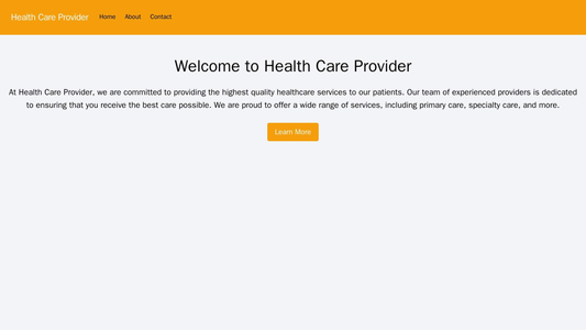 Health Care Provider Website: A one-column design featuring a professional and calming color palette with a centered log Web Template 1938