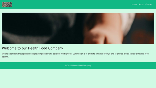 Health Food Company: A warm and inviting design with green and earthy tones, a central hero image, and a logo located at Web Template 982