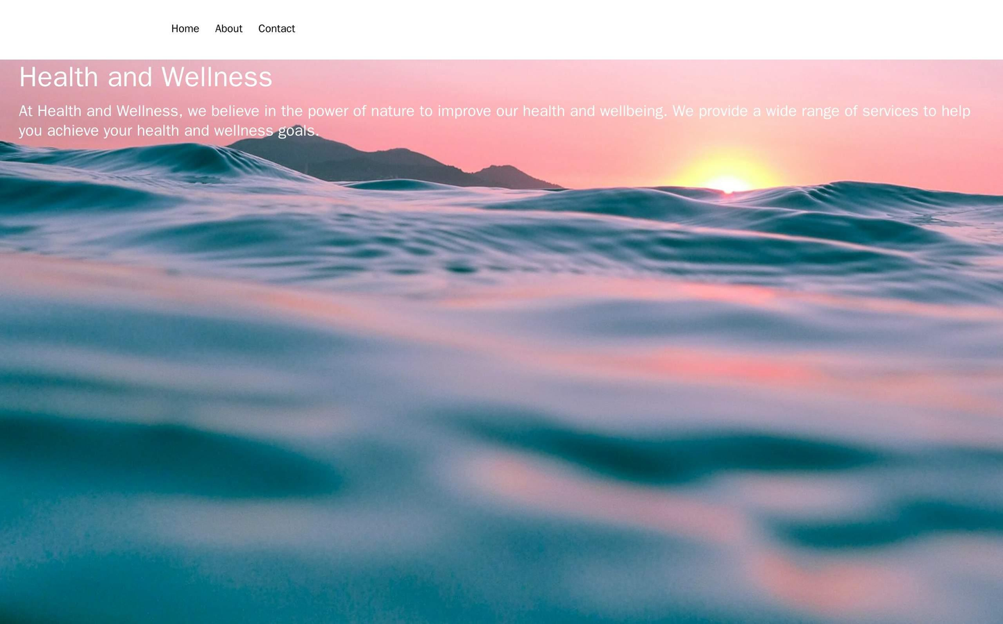 Health and Wellness: A clean and serene design with a centered navigation menu, a large hero image with a calming color  Web Template 1472