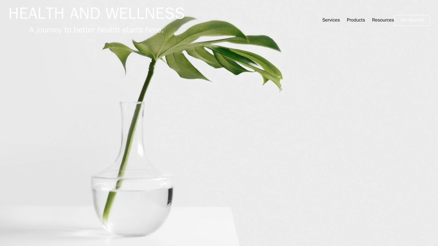 Health and Wellness: A clean and calming design with a large, high-quality hero image and a tagline promoting health and Web Template 202