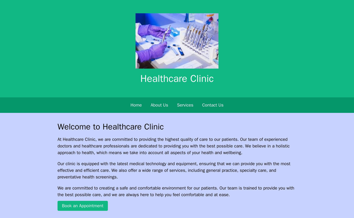 Healthcare Clinic: A clean and professional design with a single large header image of a medical professional or a healt Web Template 1145