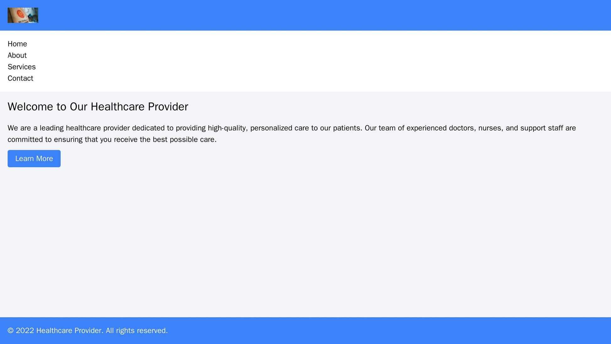 Healthcare Provider: A simple and informative design with clear calls-to-action (CTAs) and easy-to-understand informatio Web Template 1086