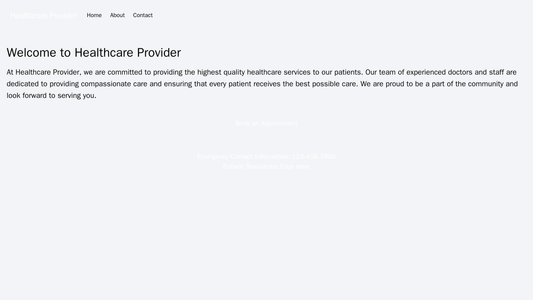 Healthcare Provider: A professional and clean design with a left-aligned logo and menu bar, clear calls-to-action for bo Web Template 1135