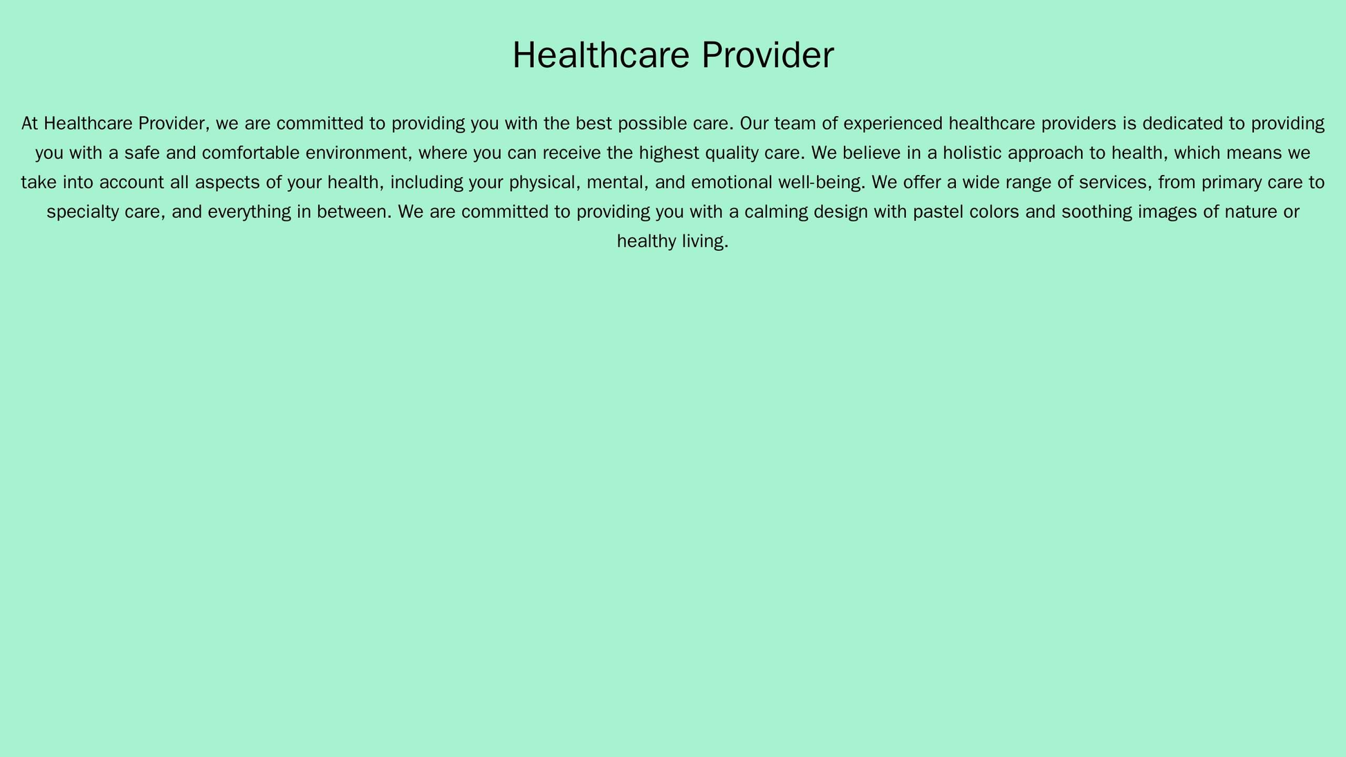 Healthcare Provider: A calming design with pastel colors and soothing images of nature or healthy living. The design inc Web Template 1501