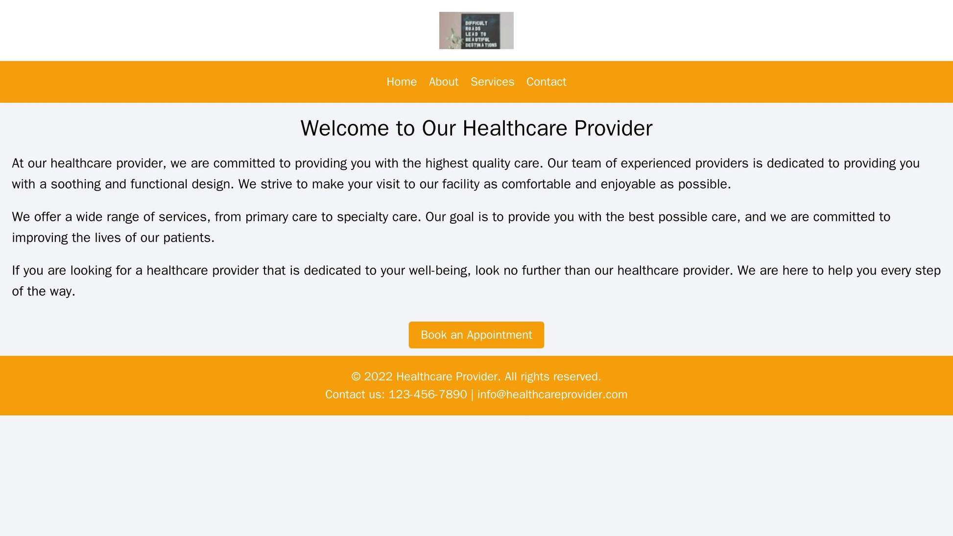 Healthcare Provider: A soothing and functional design with a centered logo and a top navigation bar. The main content in Web Template 1577