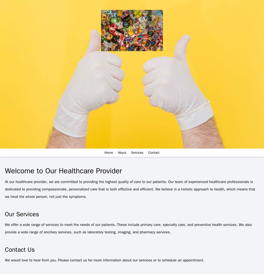 Healthcare Provider: A calming and trustworthy design with a full-width header image, a centered logo, and a sticky hori Web Template 1686