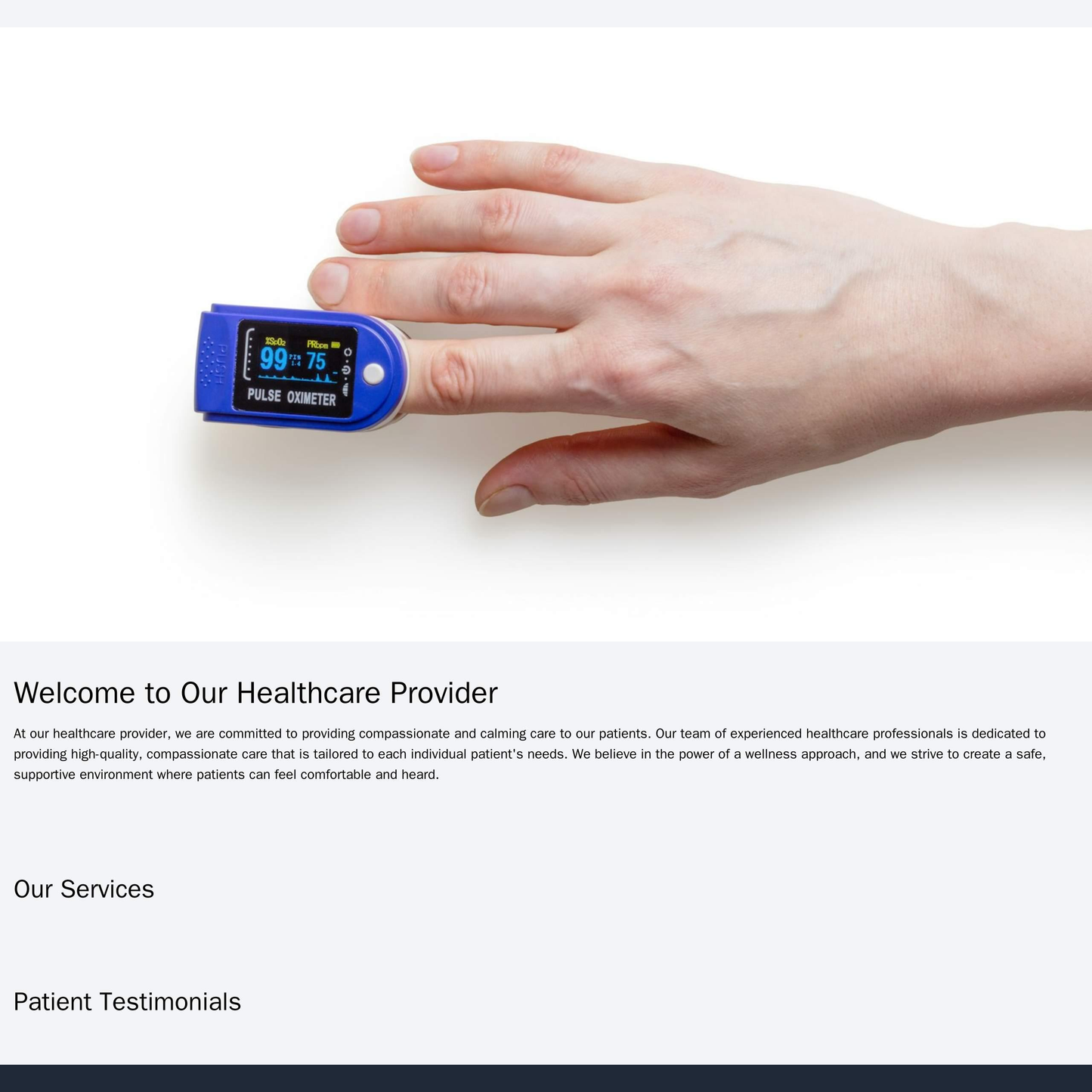 Healthcare Provider: A compassionate and calming design with a full-width image, a transparent navigation bar, content c Web Template 207