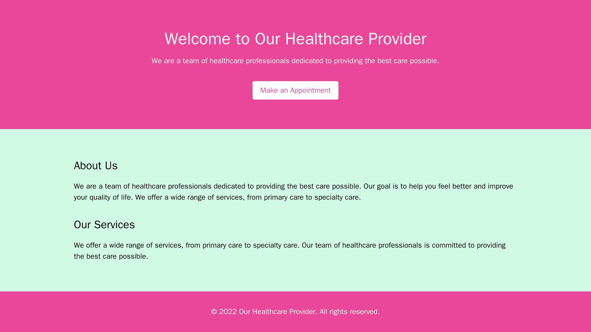 Healthcare Provider: A warm and professional design that utilizes large images of healthcare professionals and patients. Web Template 214