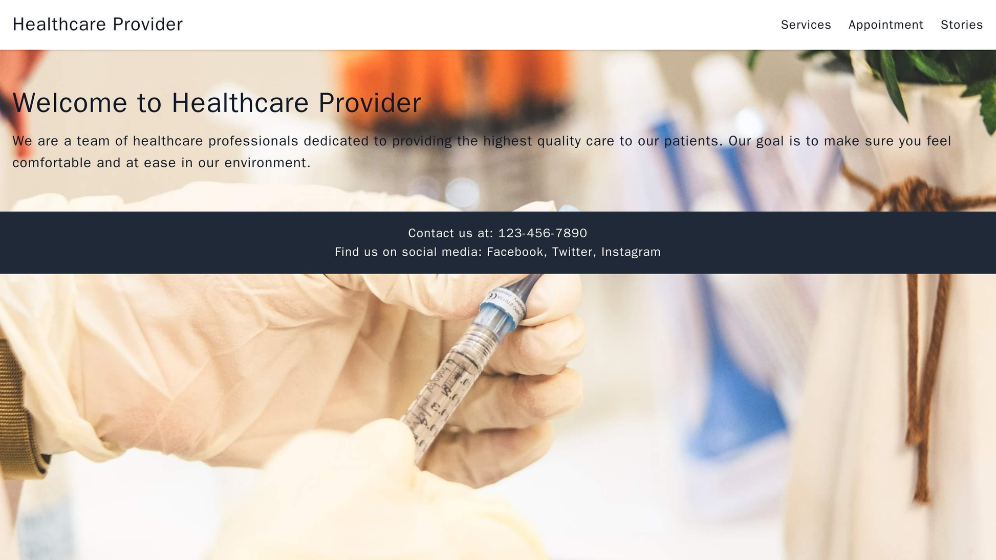 Healthcare Provider: A calming, welcoming design with a header image of a supportive team, a clear call-to-action, a nav Web Template 299