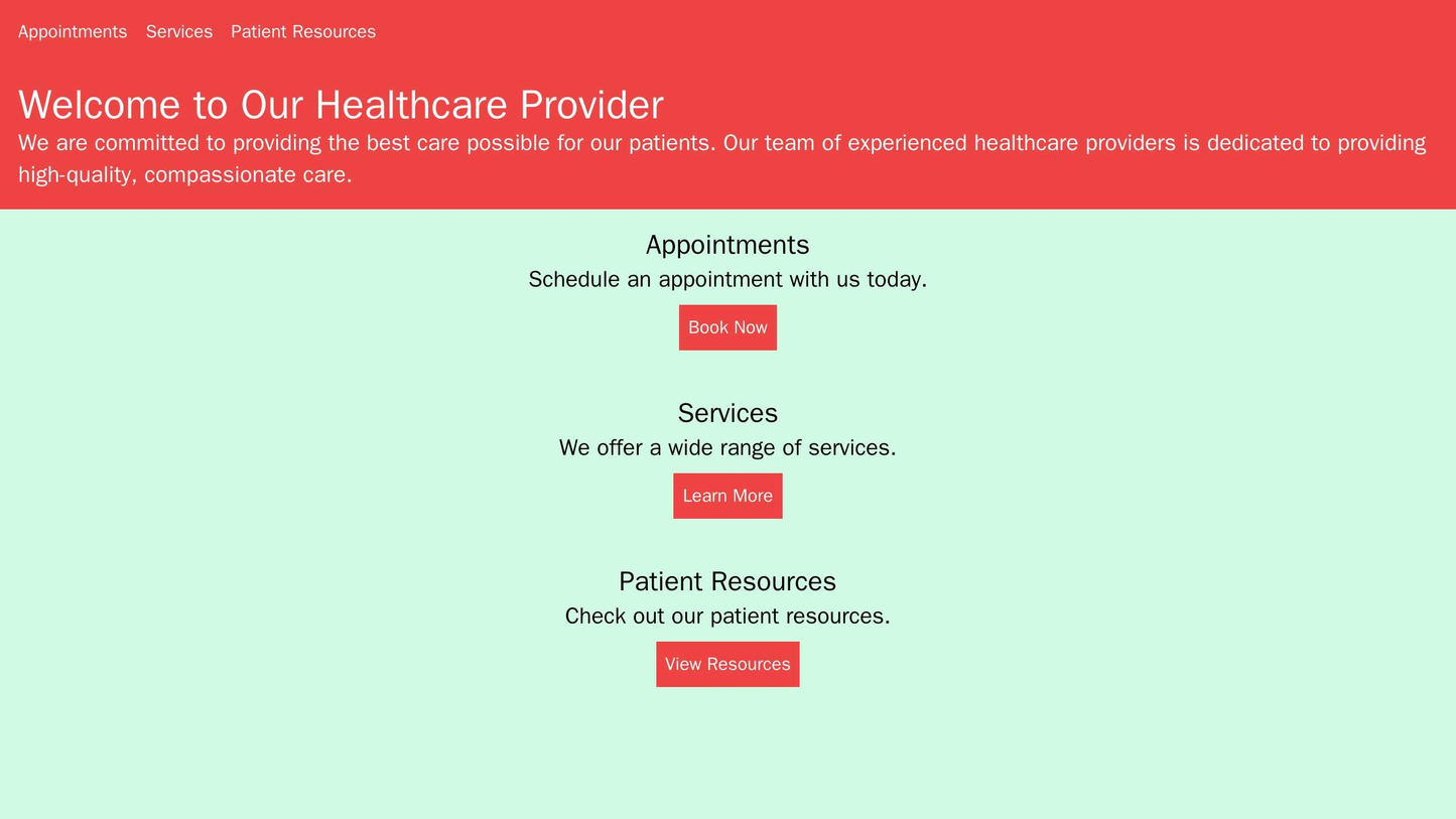 Healthcare Provider: A clean and professional layout with a top navigation bar and a large banner image showcasing healt Web Template 374