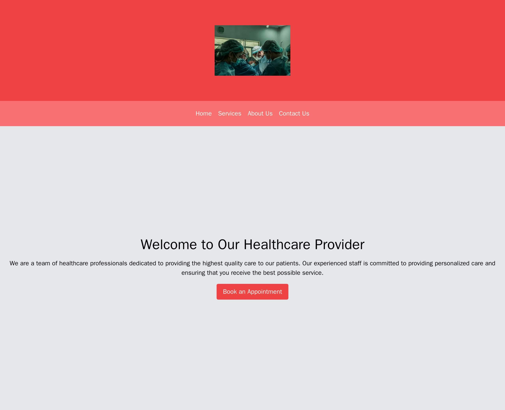 Healthcare Provider: A simple and professional design features a large, centered logo with a clear, intuitive navigation Web Template 483