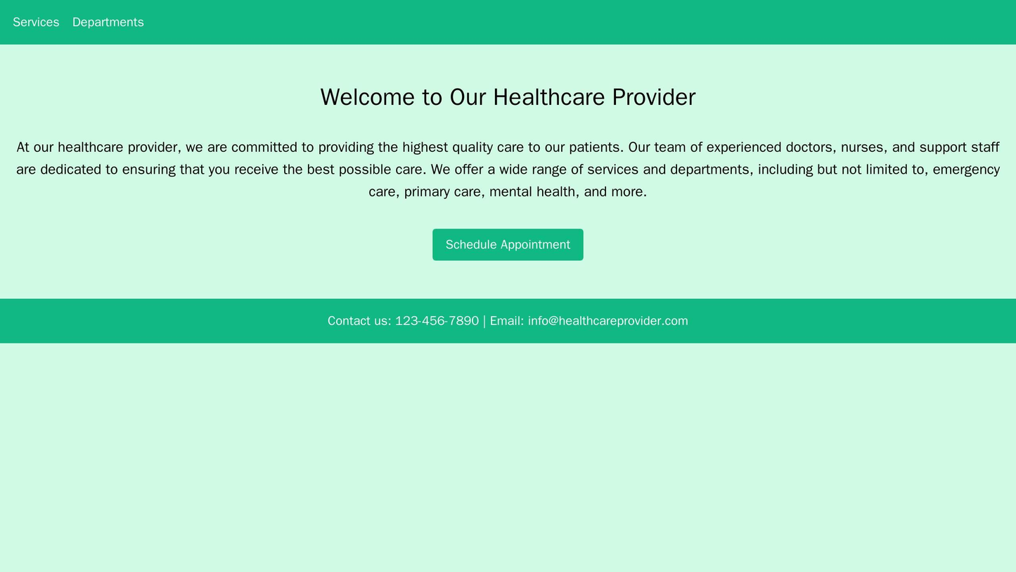 Healthcare Provider: A patient-focused website layout with a warm and inviting color scheme of blue and green, a promine Web Template 582