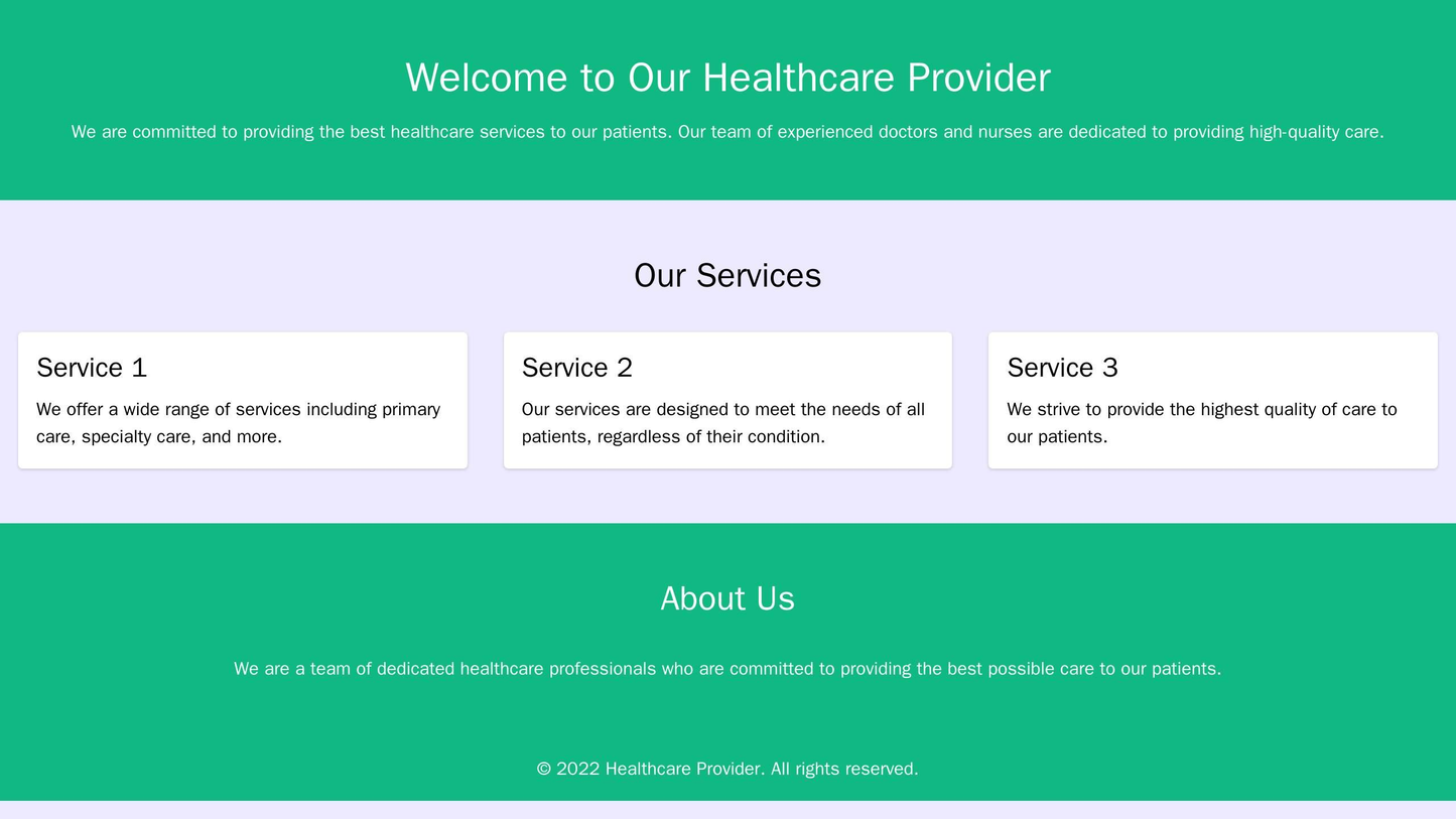 Healthcare Provider: A clean, modern layout with a prominent search function and clear sections for Services, Patient In Web Template 591