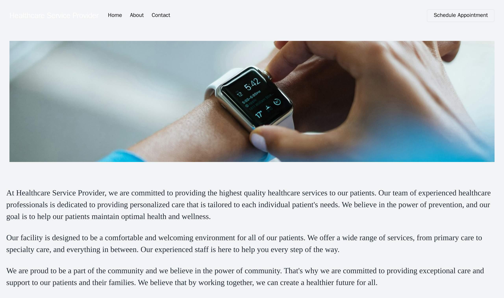 Healthcare Service Provider Site: A clean and professional design featuring a full-width image of a healthcare environme Web Template 1688