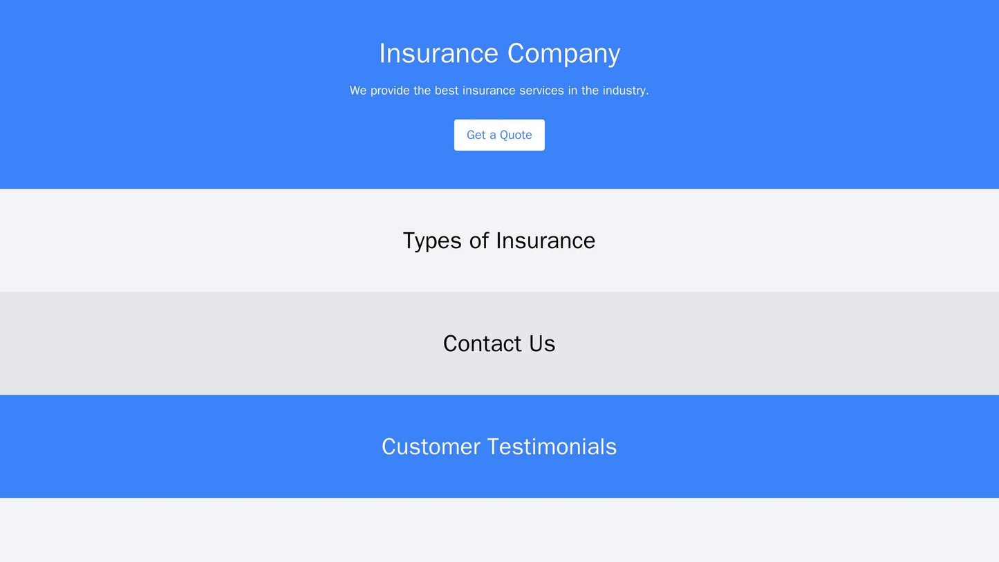 Insurance Company Website: A simple and clean design, with a header featuring the company name and logo, and a clear cal Web Template 1729