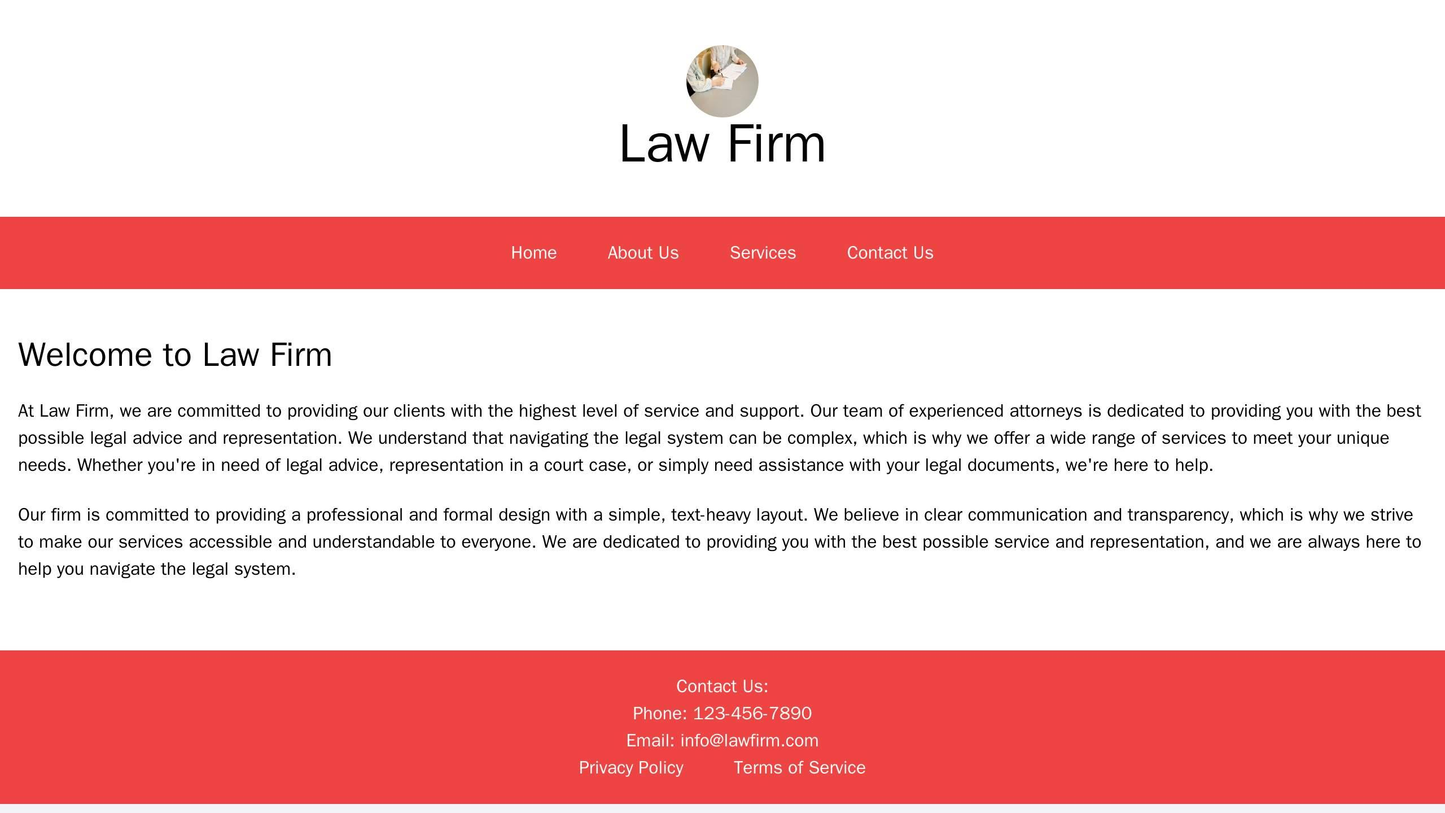 Law Firm: A professional and formal design with a centered logo and a simple, text-heavy layout. The main navigation is  Web Template 1082