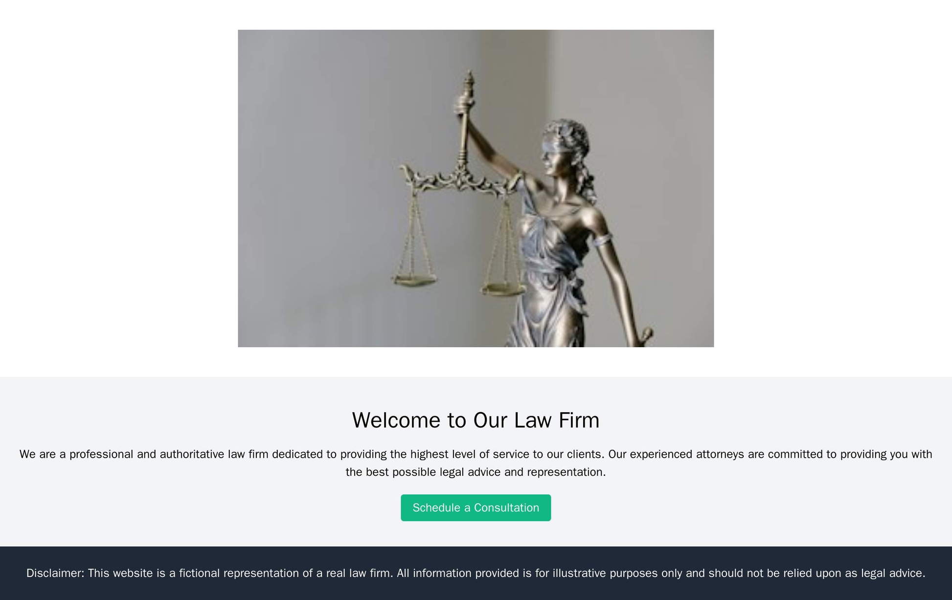 Law Firm: A professional and authoritative design featuring a prominent, centered logo, a clear call-to-action to schedu Web Template 1462