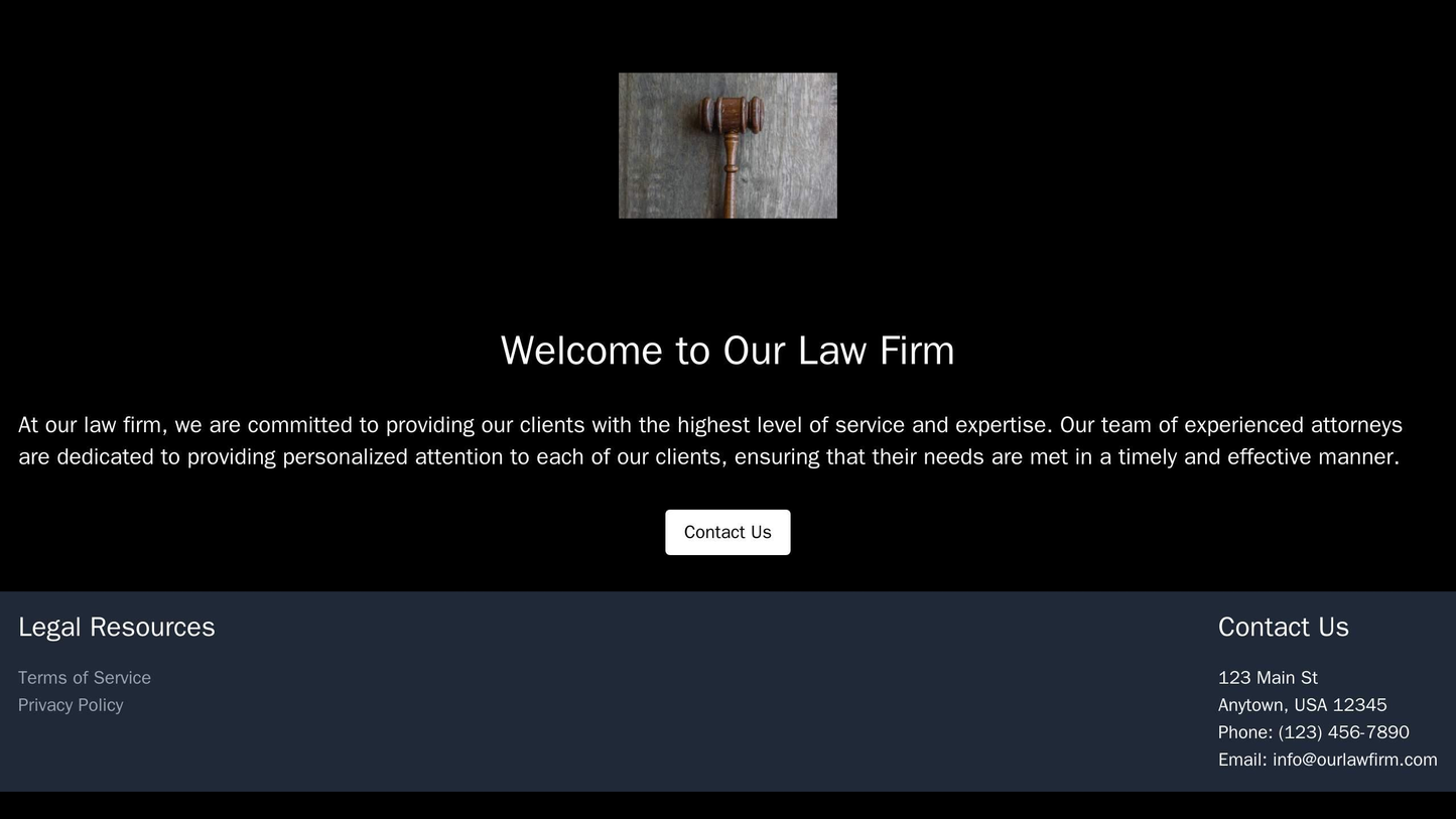 Law Firm: A traditional and professional design featuring a centered logo, a black and white color scheme, and a promine Web Template 1607