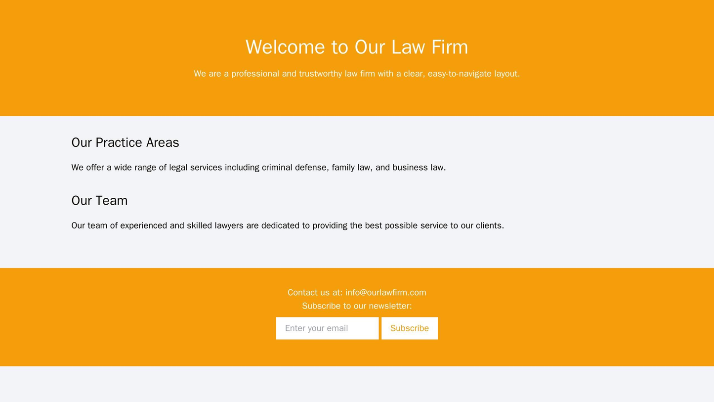 Law Firm: A professional and trustworthy design with a clear, easy-to-navigate layout, a subtle color palette, and a foc Web Template 31